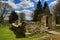 The tomb of the family Abel, the forested, hilly landscape near Lake Laka, PrÃ¡Å¡ily, Å umava, Czech Republic